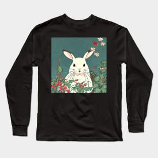 The Californian Flemish Giant Bunny in White Whimsical Animal Long Sleeve T-Shirt